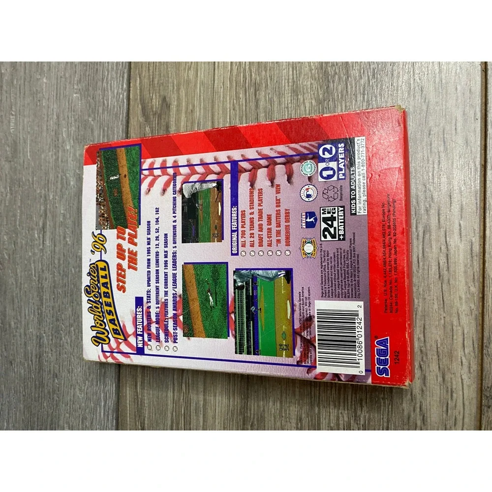 World Series Baseball 96 Sega Genesis 1242‎ With Box and Tray Sports Game MLB